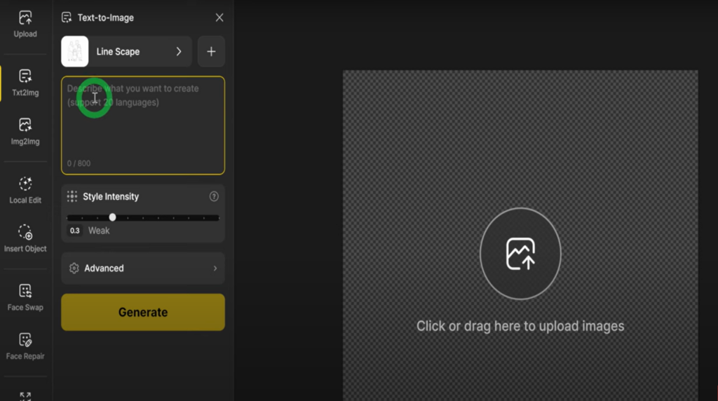 Line Scape style on Dzine