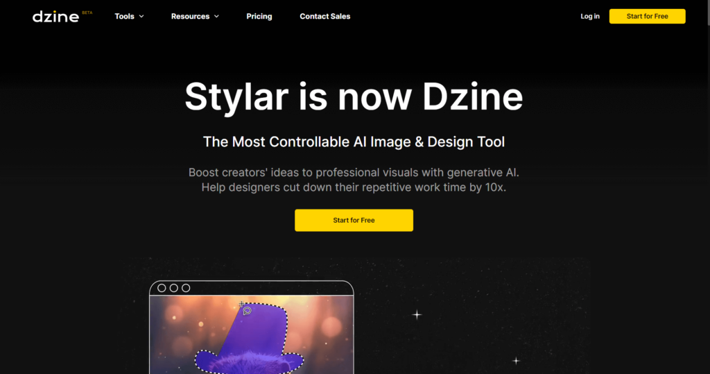 Dzine homepage