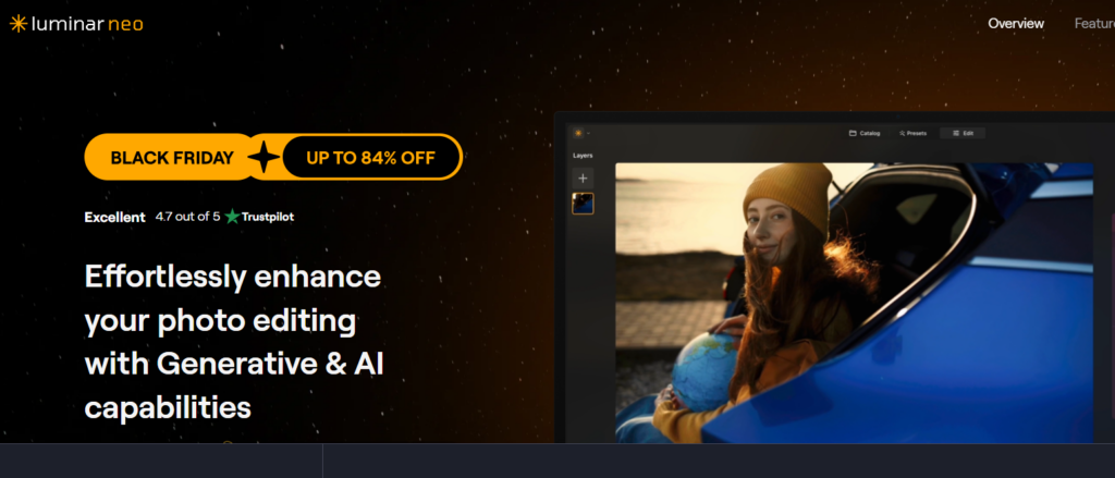 Luminar Neo's homepage