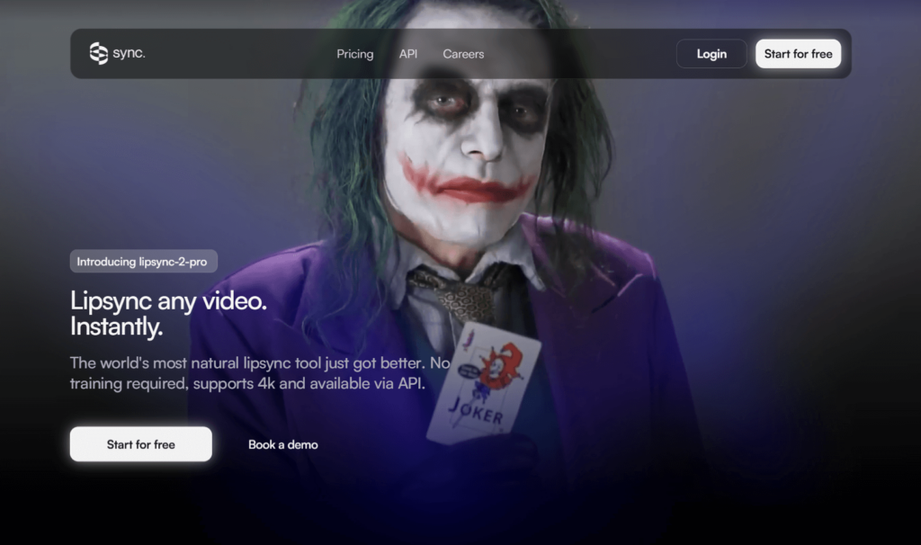 lip syna page in sync.