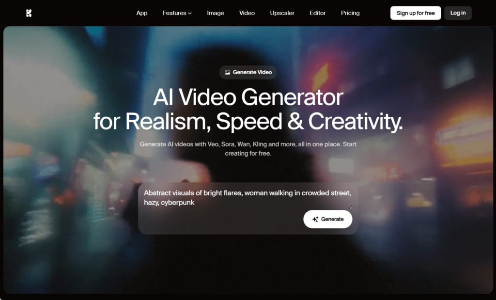 lip sync page in Krea AI