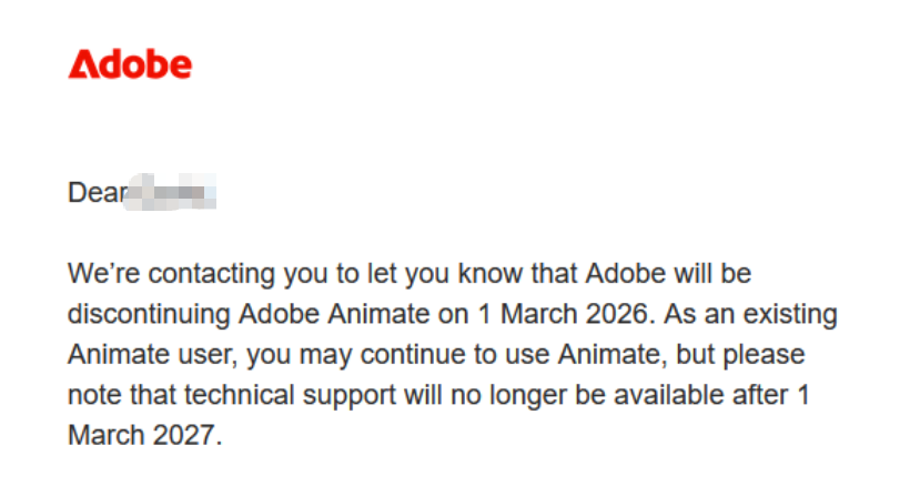 Adobe announcement