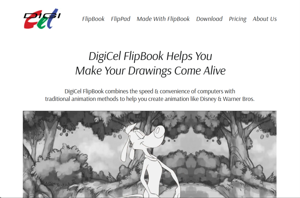 interface of DigiCel Flipbook