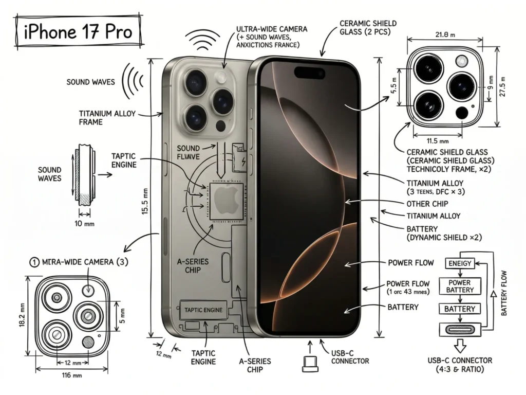 Nano Banana 2 created iPhone 17 Pro infomation image